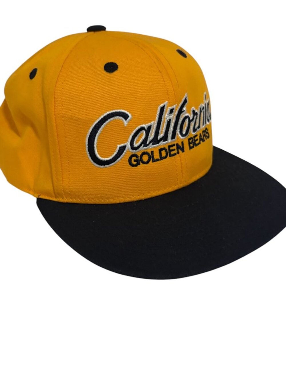 Vintage California Golden Bears Snap Back Cap Hat Eclipse Gold Black